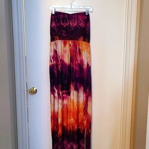 Strapless open-back dress size XL maxi
